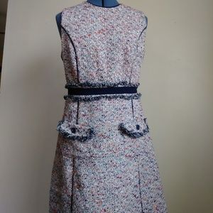 Pretty Variegated/Blue A-Line Dress with Pockets!